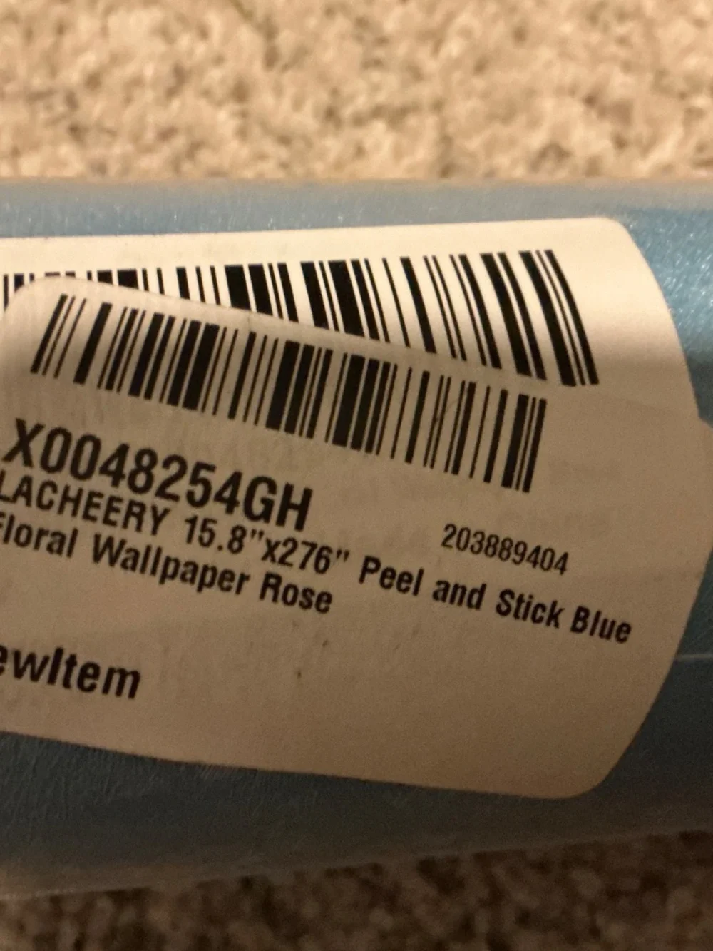 LaCheery Blue Peel and Stick Wallpaper!